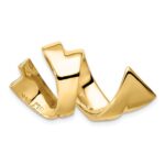 14k Polished Spiral Slide Fits up to 8mm Regular/10mm Fancy or Reversible Omega - Image 3