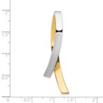 14k Two-Tone Slide Fits up to 10mm Regular/Fancy/Reversible Omega - Image 4