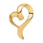 14k Polished Heart Slide Fits up to 8mm Regular/10mm Fancy or Reversible Omega