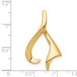 14k Polished Slide Fits up to 2mm Regular/6mm Fancy or Reversible Omega - Image 4