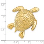14k Large Polished Turtle Omega Slide - Image 4