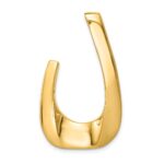 14k Two-tone Polished U-Shape Slide Fits up to 6mm Regular/8mm Fancy or Reversible Omega