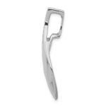 14k White Gold Polished Slide Fits up to 6mm Regular/Fancy/Reversible Omega - Image 2