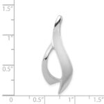 14k White Gold Polished Slide Fits up to 6mm Regular/Fancy/Reversible Omega - Image 3