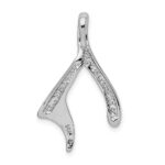 14k White Gold Polished Slide Fits up to 2mm Regular/6mm Fancy or Reversible Omega - Image 4