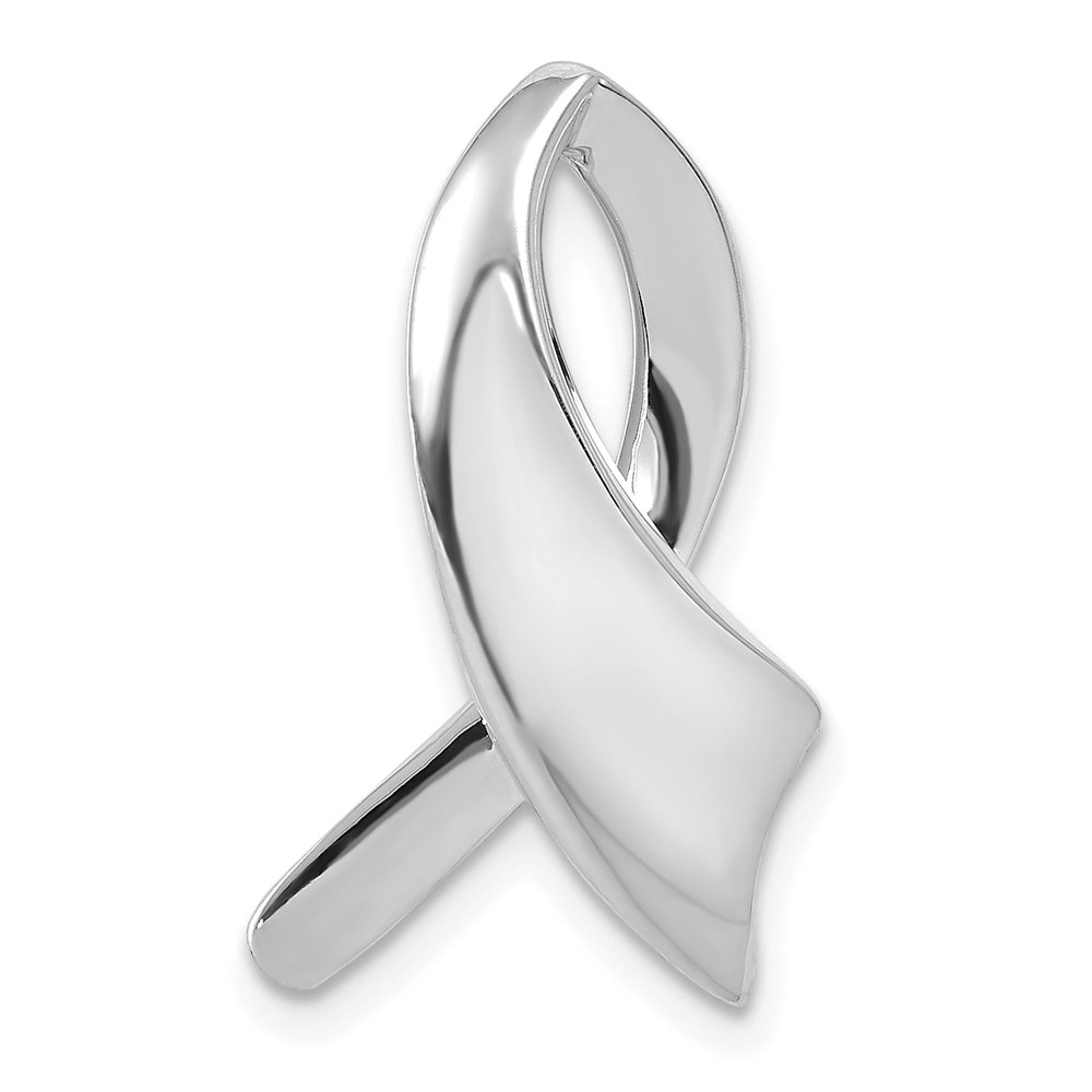 SLW274.jpg 14k White Gold Polished Slide Fits up to 2mm Regular/6mm Fancy or Reversible Omega - Image 1