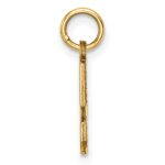 14k Small Brushed Diamond-cut Number 5 Charm - Image 2