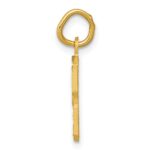 14k Small Brushed Diamond-cut Number 8 Charm - Image 2