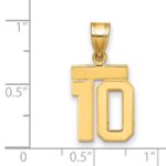 14k Small Polished Number 10 Charm - Image 2