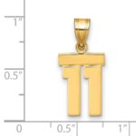 14k Small Polished Number 11 Charm - Image 2