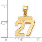 14k Small Polished Number 27 Charm - Image 2