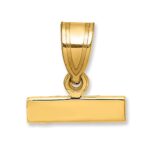 14k Small Polished Top Charm