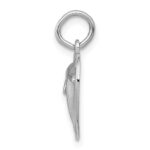 14k White Gold Dolphin in Heart Charm - Image 2
