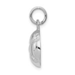 14k White Gold Baseball Charm - Image 2