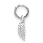 14k White Gold Curved Barbell Charm - Image 2