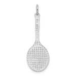14k White Gold Tennis Racquet Charm - Image 3