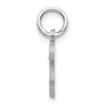 14KW White Gold Casted Script Letter S Initial Charm - Image 2