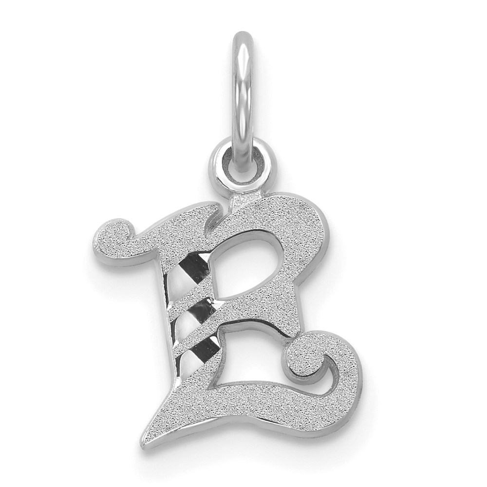 WCH139-E.jpg 14KW Diamond-cut Letter E Initial Charm - Image 1