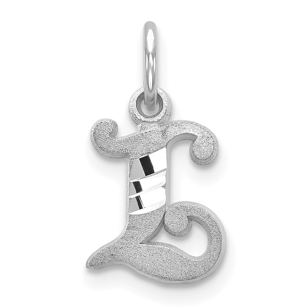 WCH139-L.jpg 14KW Diamond-cut Letter L Initial Charm - Image 1