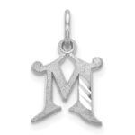 14KW Diamond-cut Letter M Initial Charm