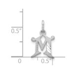 14KW Diamond-cut Letter M Initial Charm - Image 3