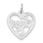 14k White Gold Sweet 15 Charm - Image 3