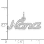 14k White Gold Satin NANA Charm - Image 4