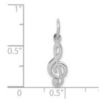 14k White Gold Treble Clef Charm - Image 4