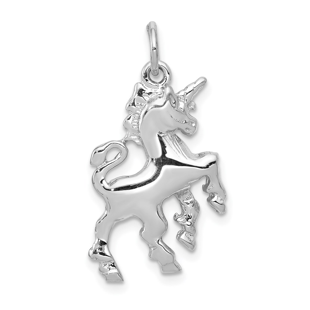 WCH90.jpg 14k White Gold Unicorn Charm - Image 1