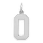 14kw  Medium Polished Number 0 Charm