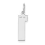 14kw Medium Satin Number 1 Charm - Image 4