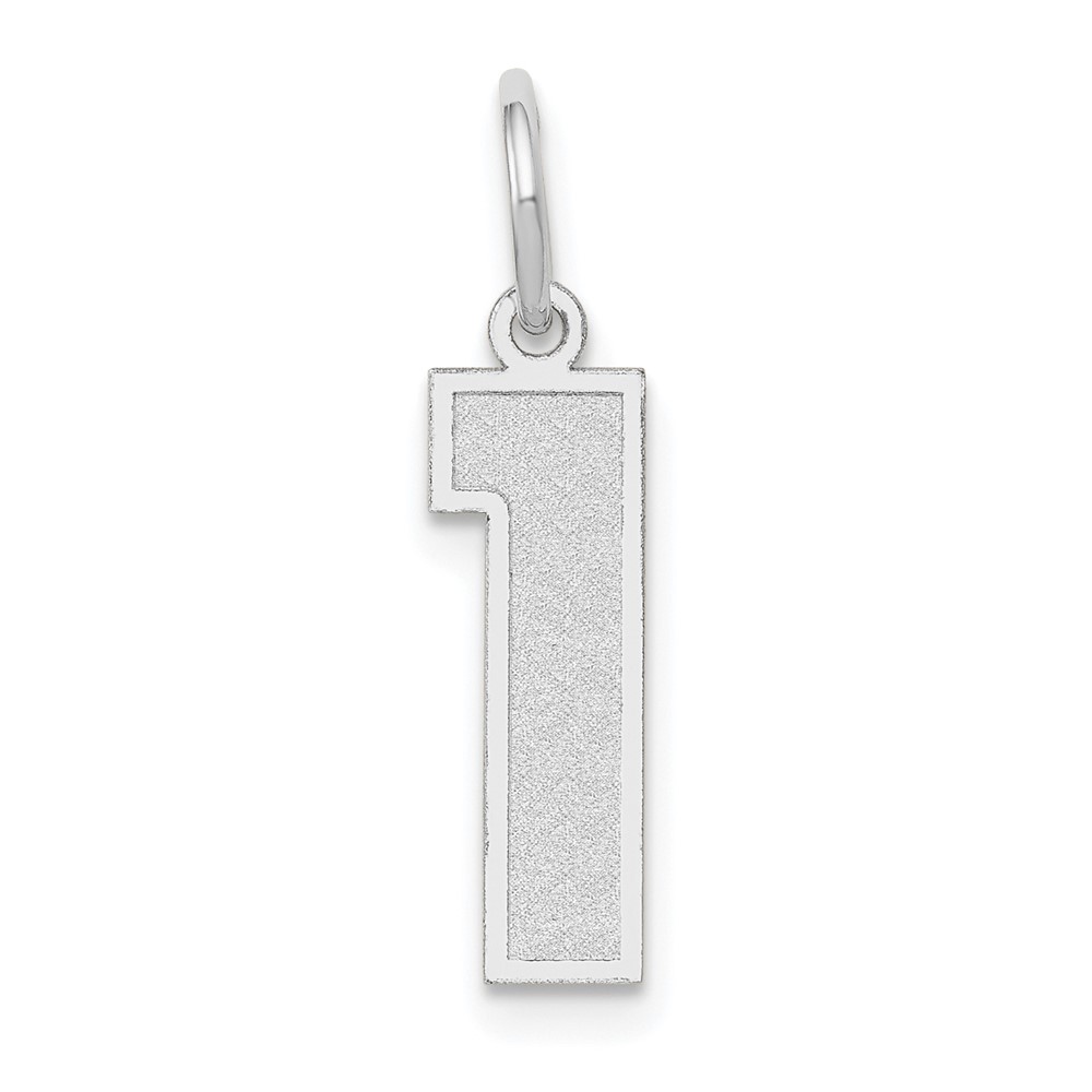 WSM01.jpg 14kw Medium Satin Number 1 Charm - Image 1