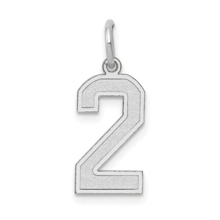 14kw Medium Satin Number 2 Charm