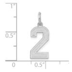 14kw Medium Satin Number 2 Charm - Image 3