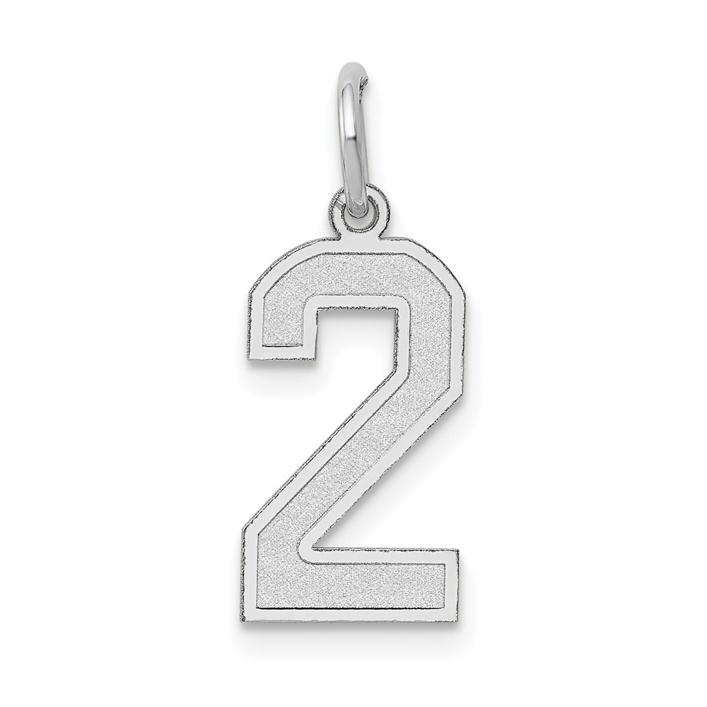 WSM02.jpg 14kw Medium Satin Number 2 Charm - Image 1