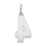 14kw Medium Satin Number 4 Charm - Image 4