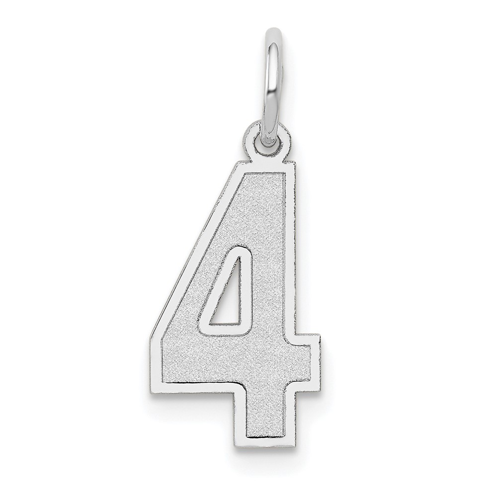 WSM04.jpg 14kw Medium Satin Number 4 Charm - Image 1