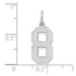 14kw Medium Satin Number 8 Charm - Image 3