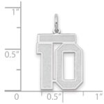 14kw Medium Satin Number 10 Charm - Image 2