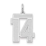 14kw Medium Satin Number 14 Charm