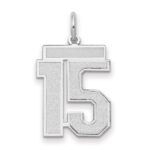 14kw Medium Satin Number 15 Charm