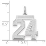14kw Medium Satin Number 24 Charm - Image 2