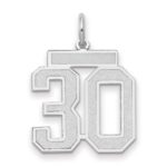 14kw Medium Satin Number 30 Charm