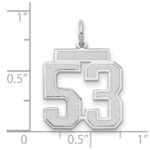 14kw Medium Satin Number 53 Charm - Image 2