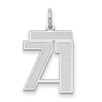 14kw Medium Satin Number 71 Charm