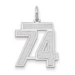 14kw Medium Satin Number 74 Charm