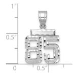 14kw Small Brushed Diamond-cut Number 85 Charm - Image 2