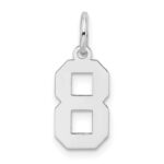 14kw Small Satin Number 8 Charm - Image 4