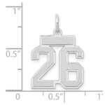 14kw Small Satin Number 26 Charm - Image 4