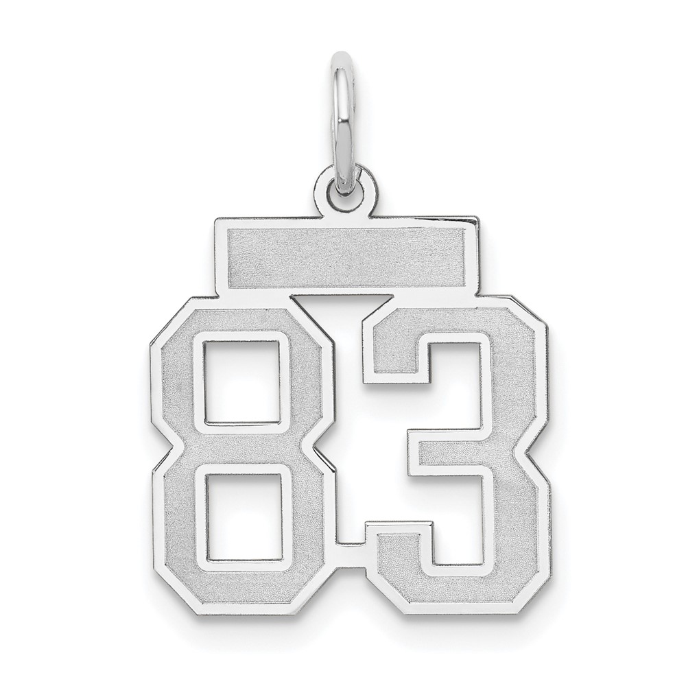 WSS83.jpg 14kw Small Satin Number 83 Charm - Image 1